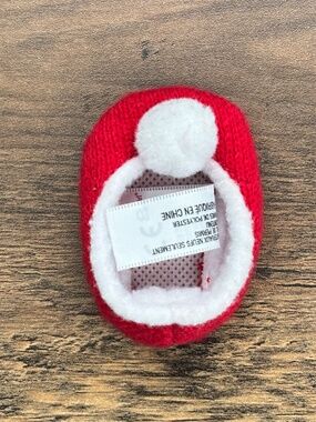 American Girl Doll 18 Replacement Red Holiday Slipper Festive Reindeer Pom Pom